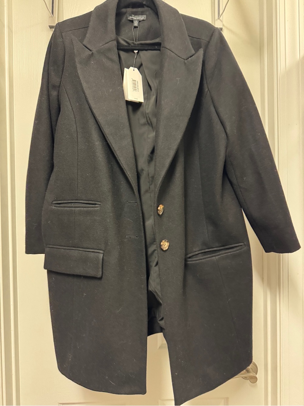 Universal Standard Black Wool Pea Coat